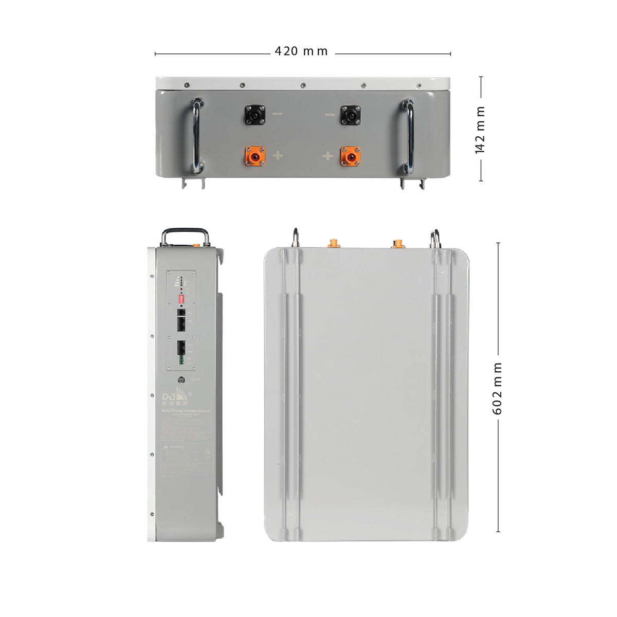 DJDC Dongjin 48V 100Ah Lithium-ion LiFePO? Battery – 5.12kWh – IP32 – Wall-Mounted