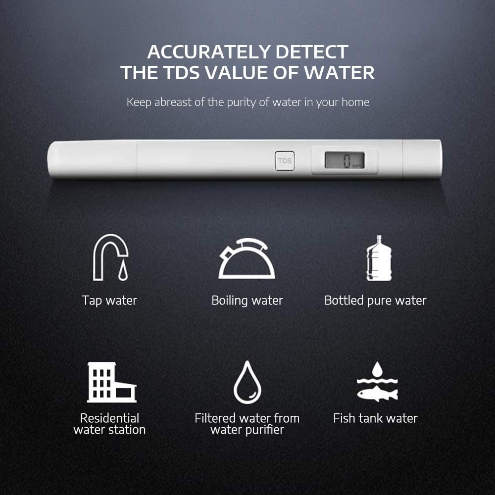 Xiomi Water Quality Test Pen, TDS Tester Water Quality Meter Tester Pen Water Measurement Tool