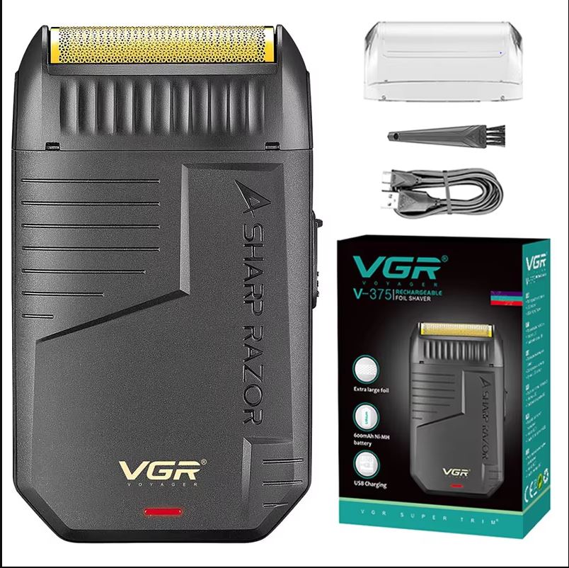 VGR V-375 Original Shaver Professional Electric Shaver For Men-Portable Beard Trimmer Rechargeable Razor Men's Shaving Machine