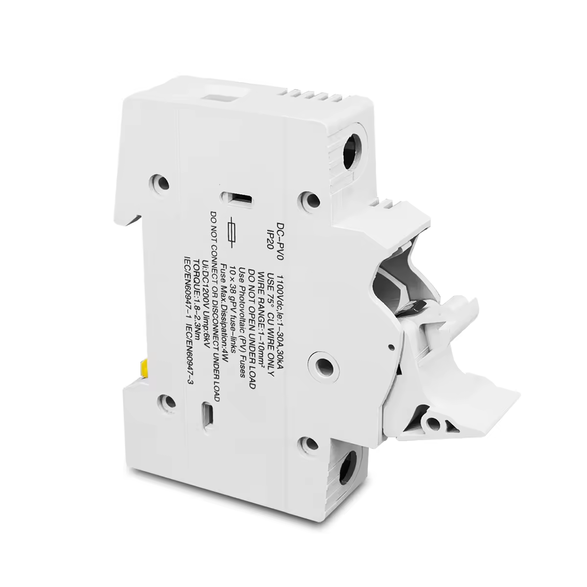 Tomzn TOPV-32 Fuse Holder for 10 x 38 gPV Fuses – Compatible with DC 1000V Systems