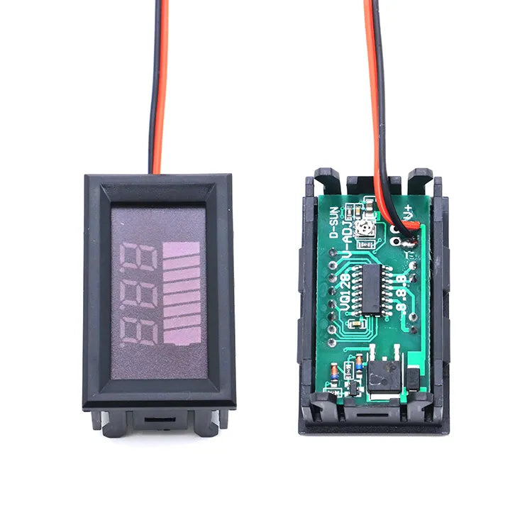 12-60 DC Volt Meter Battery Charge Level Indicator LED Tester Voltmeter