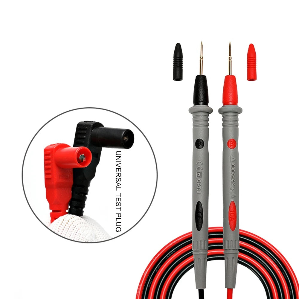 1 Pair Universal Digital Multimeter Fine Tip Lead Probe Pen 1000V 10A High Quality Meter Wire