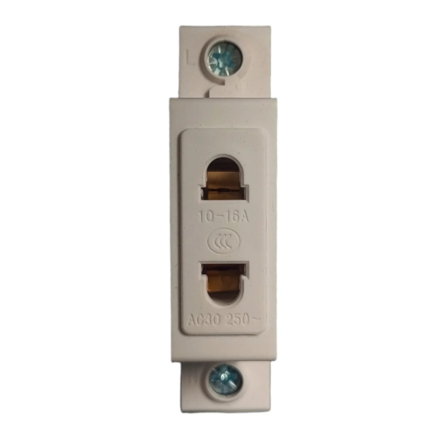 2 Pin Plug 35mm DIN Rail Mount AC Power Socket