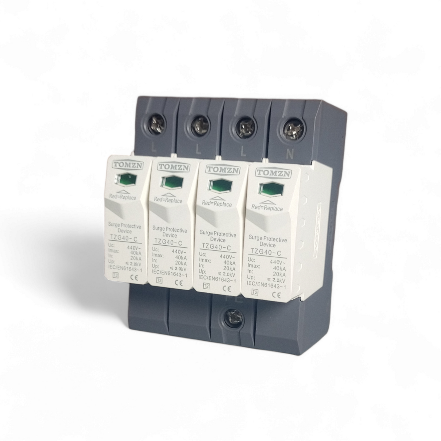 Tomzn TZG40-C AC 4Pole 3 Phase SPD House Surge Protector Device