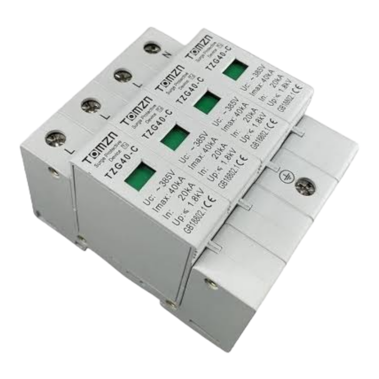 Tomzn TZG40-C AC 4Pole 3 Phase SPD House Surge Protector Device