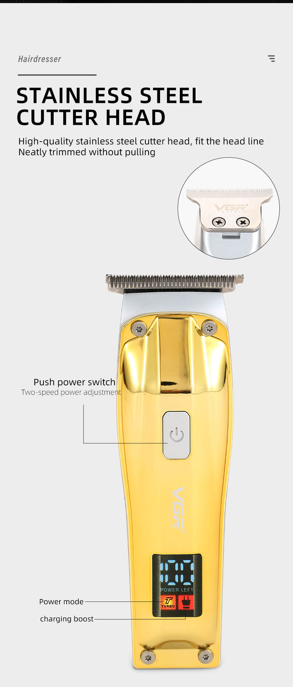 VGR V956 Sharp Hair Trimmer for men