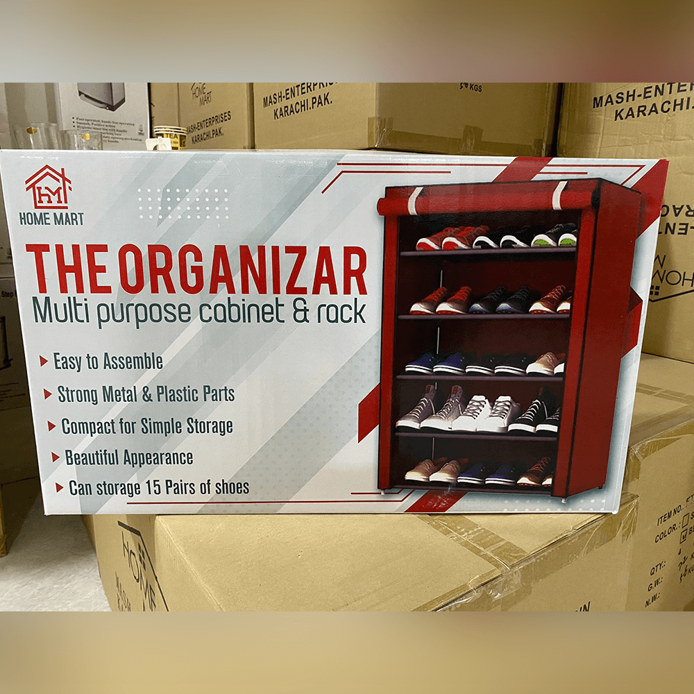5 Layers Shoes Organizer With Dustproof Cover