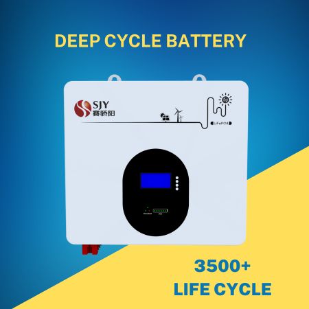 SJY 24V 100Ah Wall Mount SJY LiFePO4 Lithium Battery for Solar Inverter & UPS
