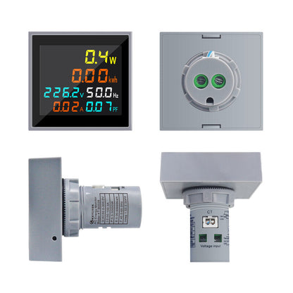 Mora Multi Function Digital Meter 6in1 AC 50-300V Voltmeter Ammeter LCD Display Voltage KWH Power Energy Meter