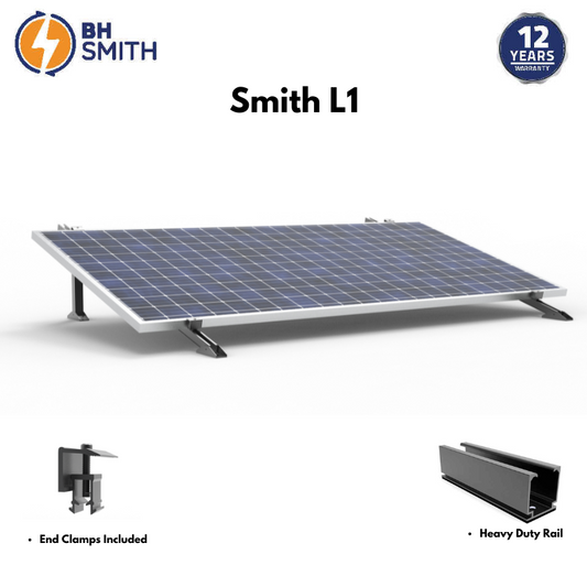 BHS Aluminium Smith L1 Solar Structure with clamps For Single Solar Panel