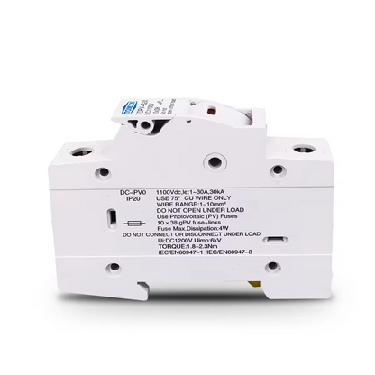 Tomzn TOPV-32 Fuse Holder for 10 x 38 gPV Fuses – Compatible with DC 1000V Systems