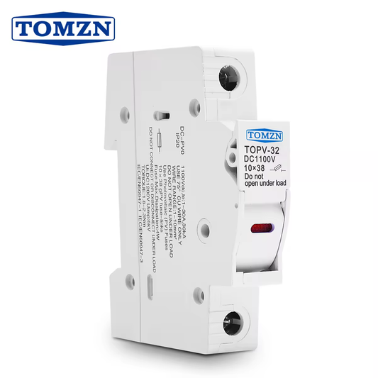 Tomzn TOPV-32 Fuse Holder for 10 x 38 gPV Fuses – Compatible with DC 1000V Systems