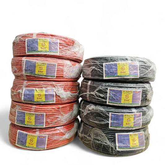 6mm Copper Tin Coated Double PVC single core Cable Coil Premium Quality Per Yard