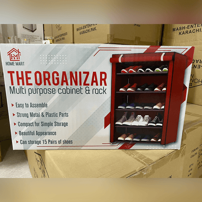 5 Layers Shoes Organizer With Dustproof Cover